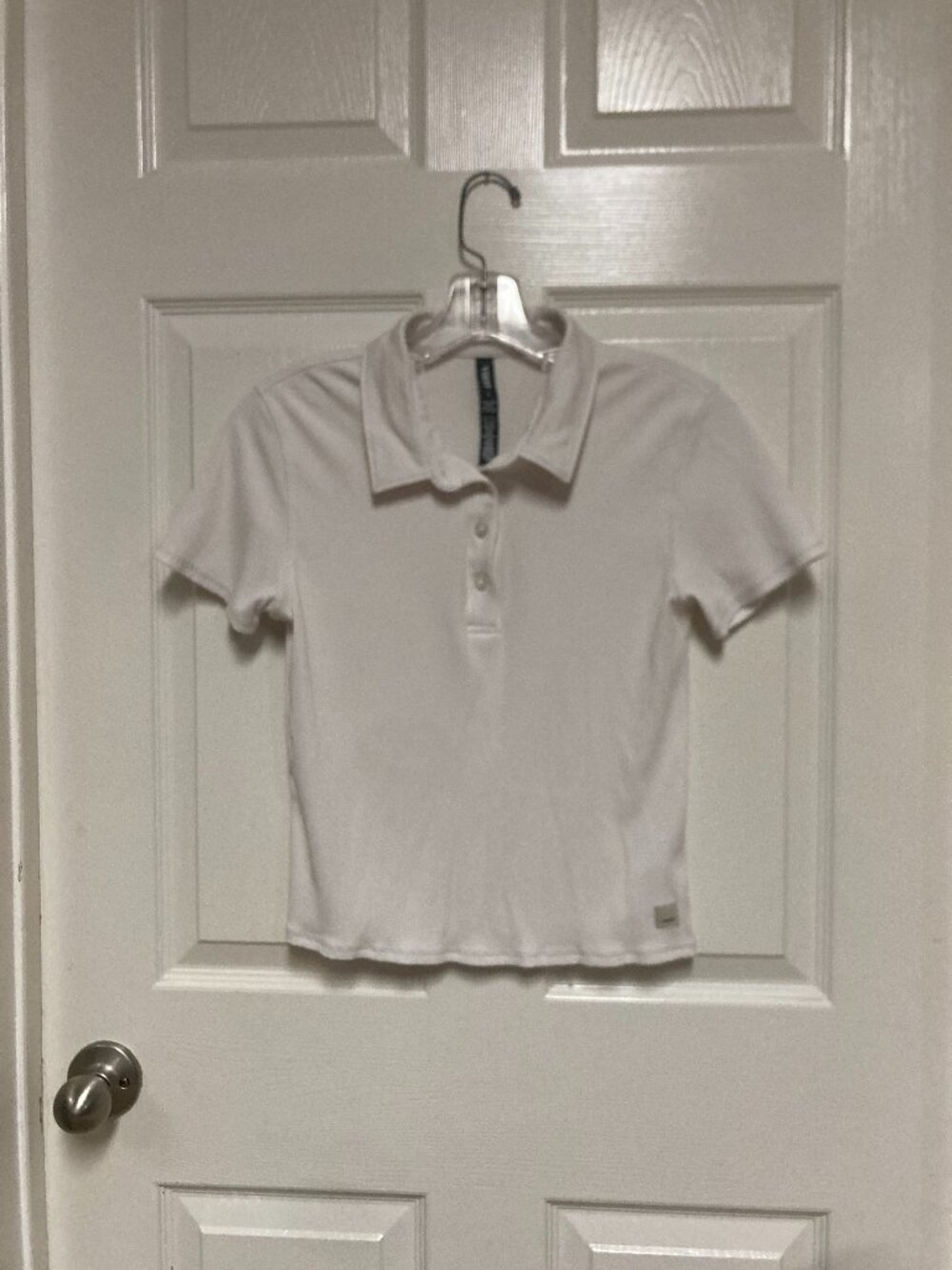 vuori polo top white size large Women's